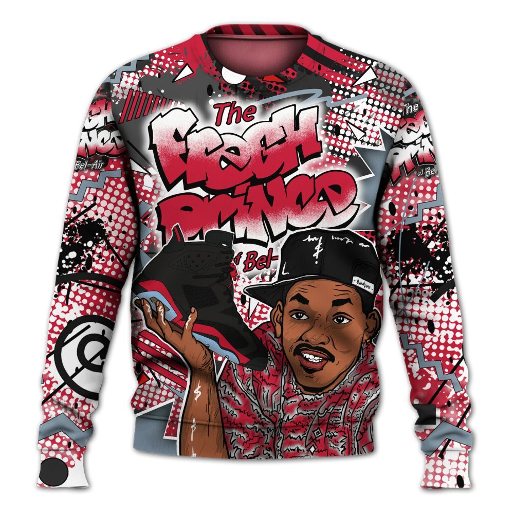 Sweatshirt To Match Retro Infrared Salesman 6s - Fresh Sneaker Lick All Over Print