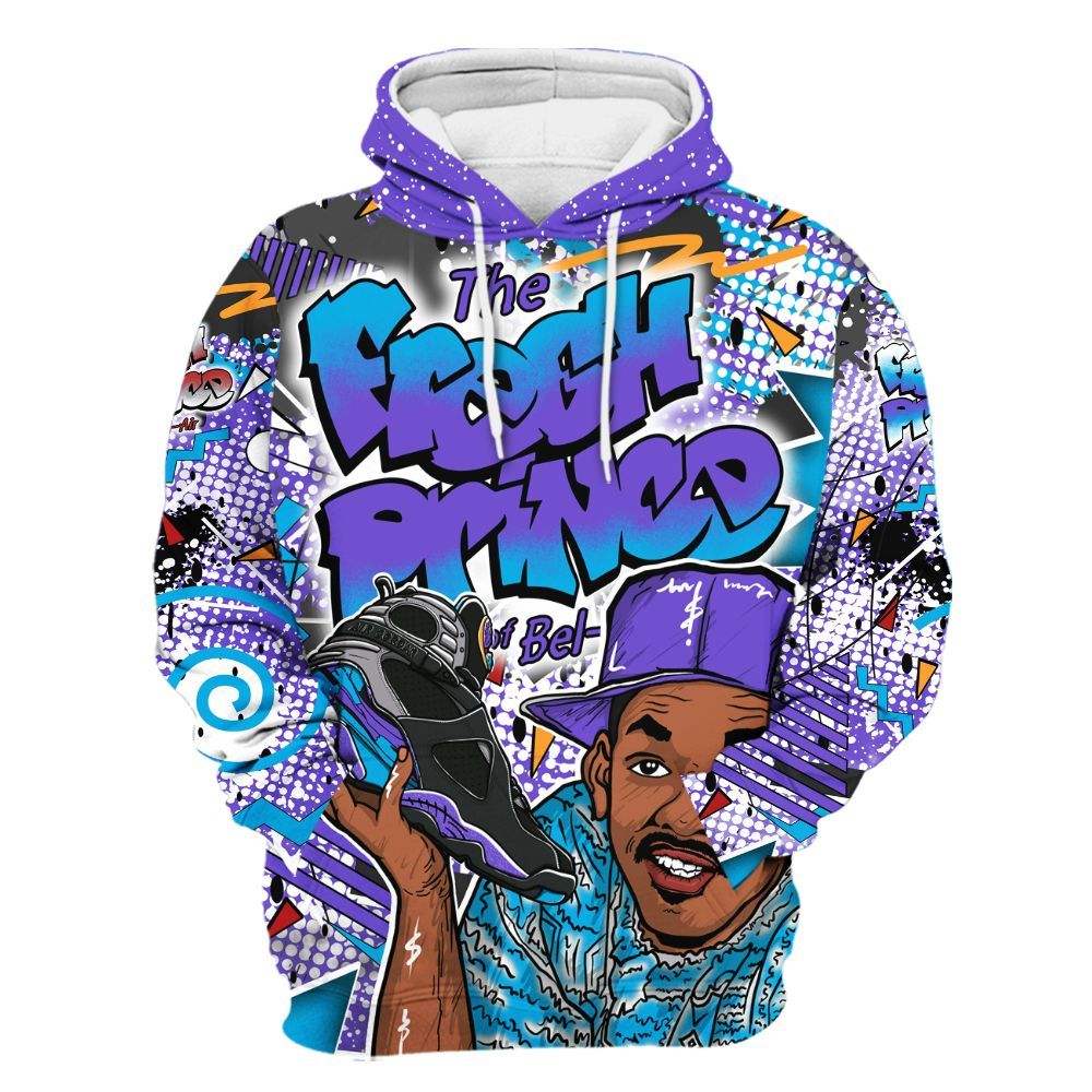 Hoodie To Match Retro Aqua 8s - Fresh Sneaker 90s All Over Print