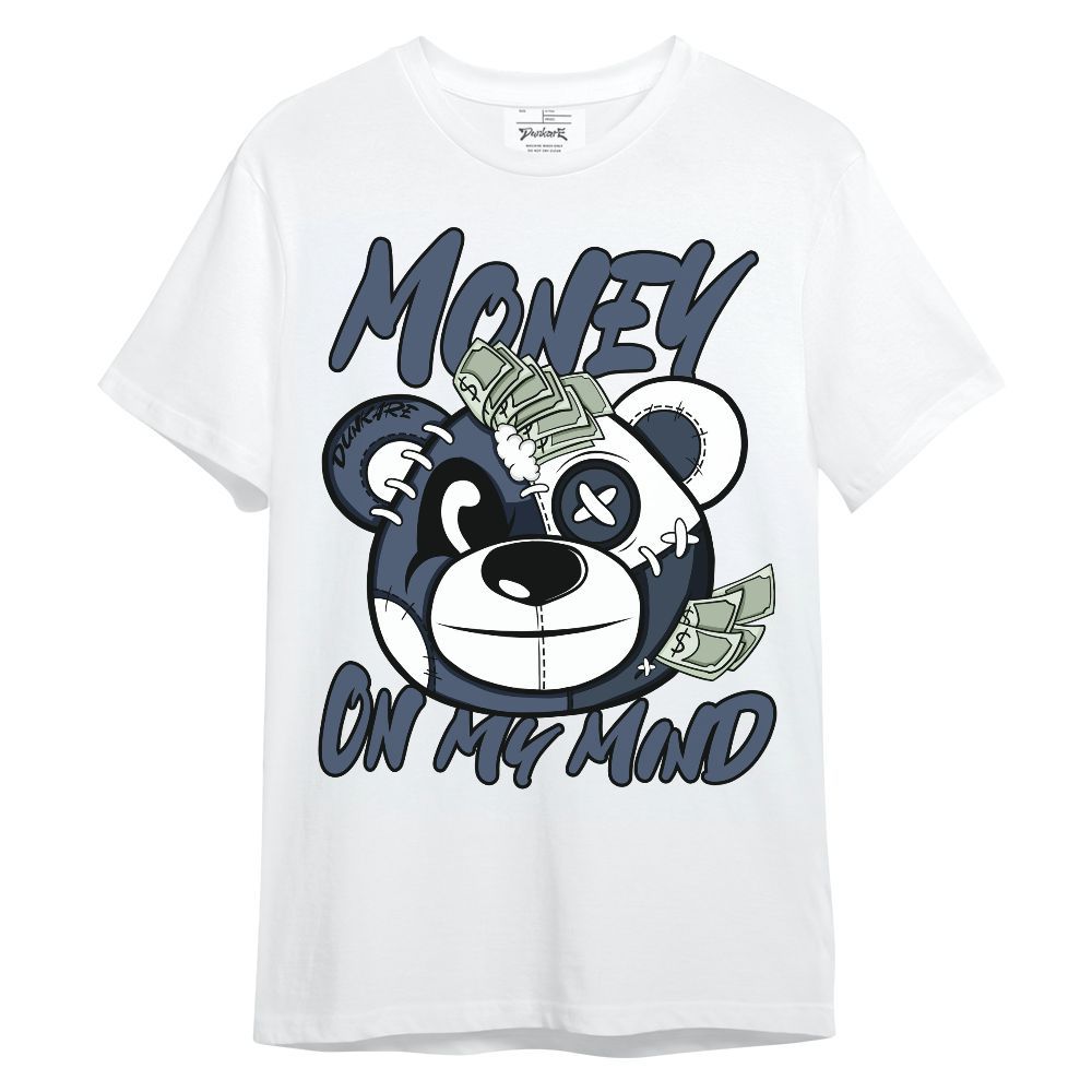 Shirt To Match Low Diffused Blue 11s - Money On My Mind Bear Shirt Unisex Oufit Unisex Shirt