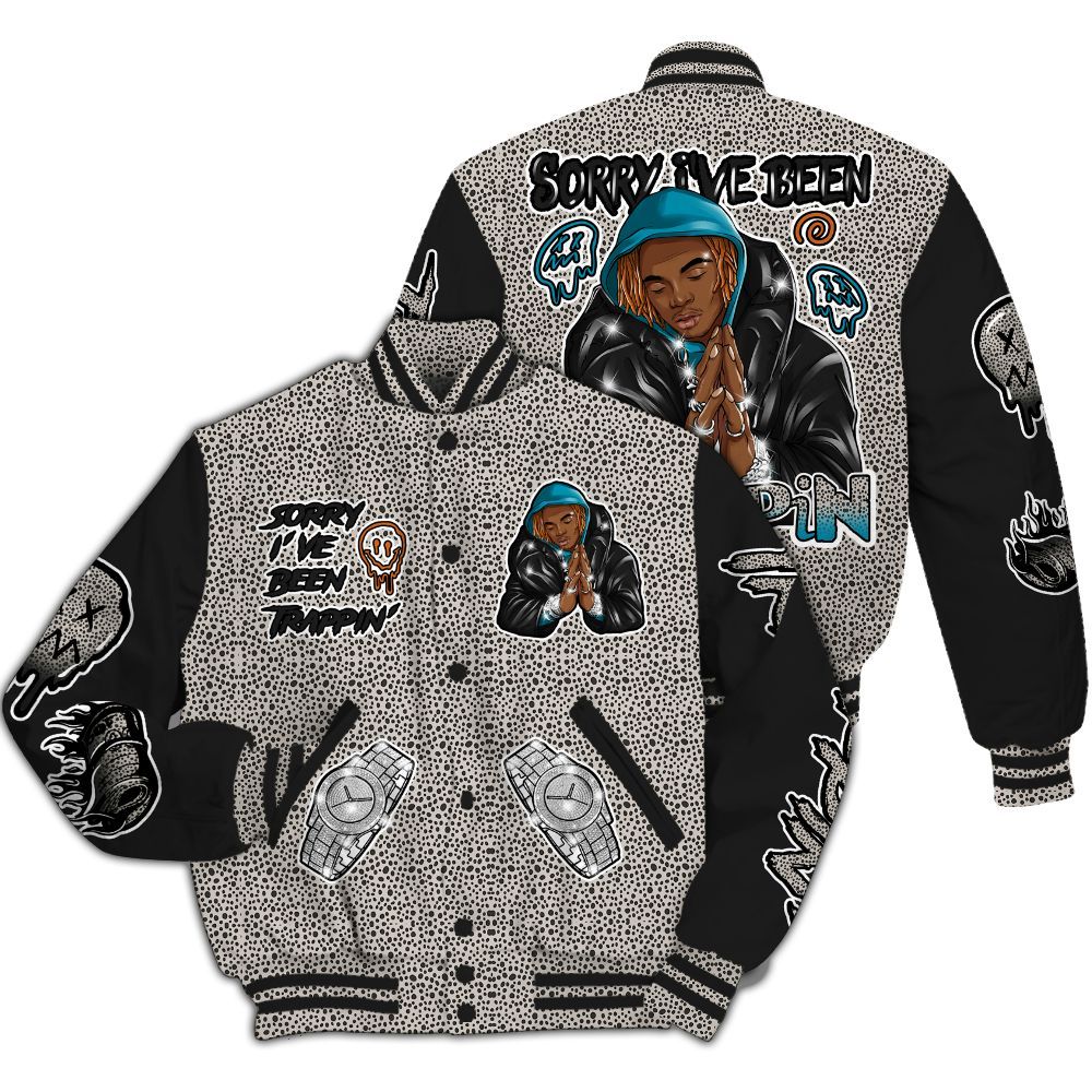 Varsity Jacket To Match SB Dunk Low Safari Olympic - Trappin' Unique All Over Print