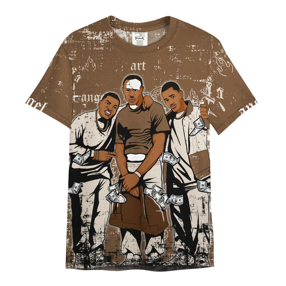 Shirt To Match Eggnog 12s - Paid In Full Money All Over Print