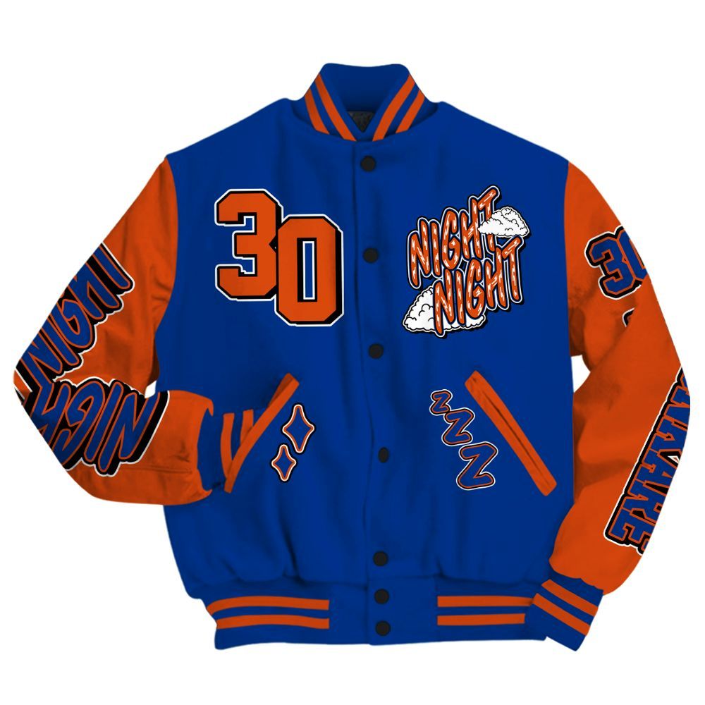 Varsity Jacket To Match Mid Knicks 1s - Seeya Skeleton All Over Print