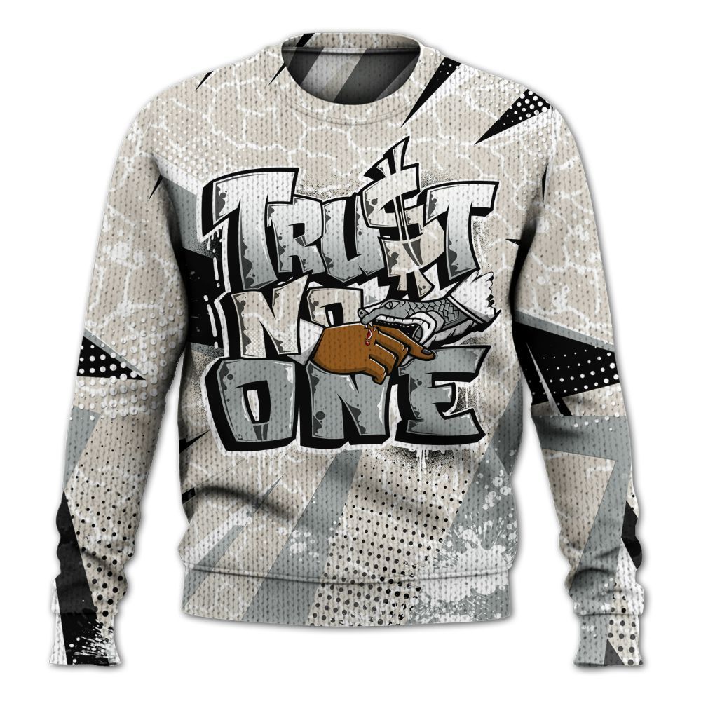 Sweater To Match Retro Pure Money 3s - Poly Trust No One Dripping Graphic