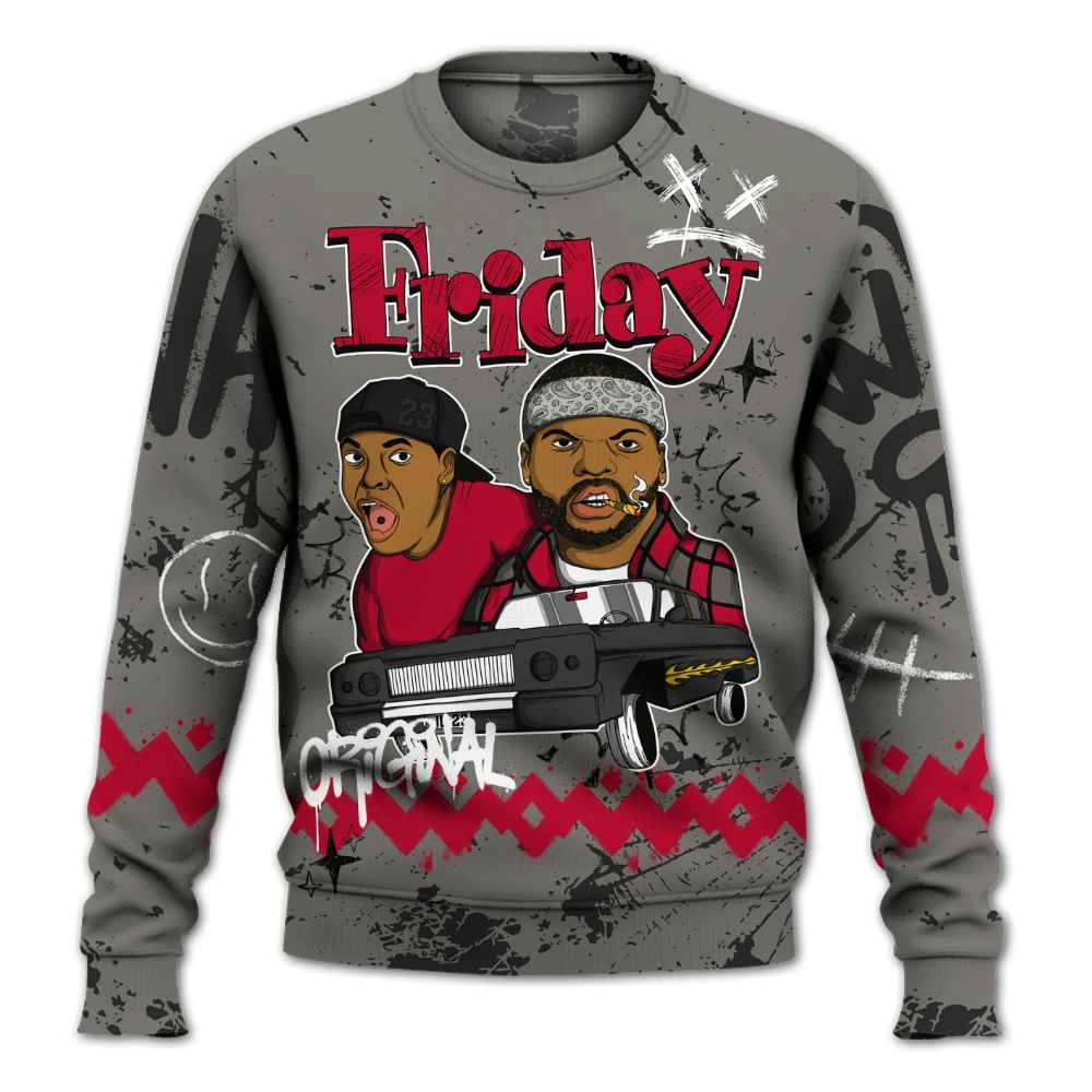 Sweatshirt To Match Shadow 2025 10s Shirt, Friday Sneaker Crayon All Over Print