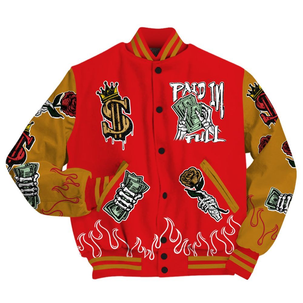 Varsity Jacket To Match Scoot Zeros Retro Portland - Fire Everybody Paid In All Over Print