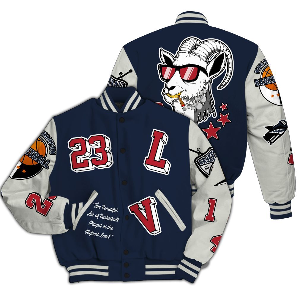 Varsity Jacket To Match Dunk Low COJP What The 2024 - The GOAT Got Em Streetwear All Over Print