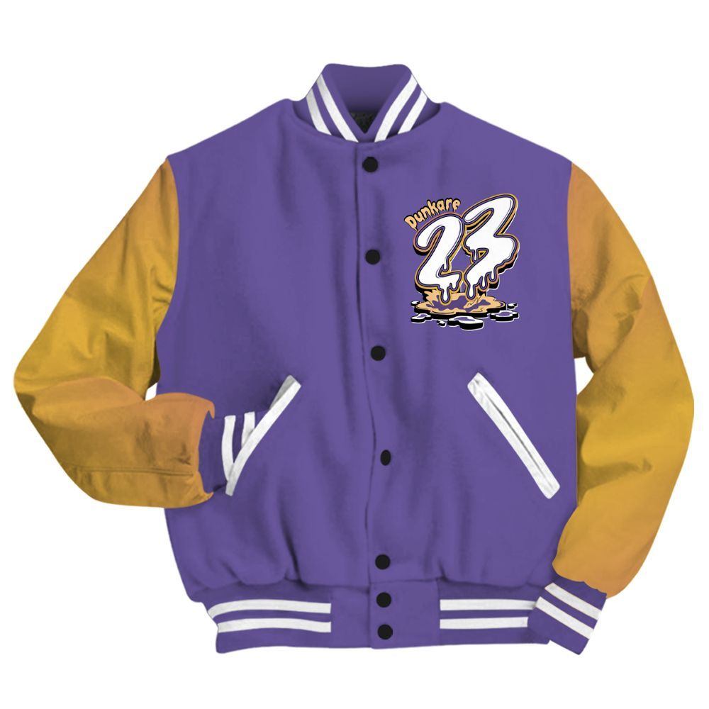 Varsity Jacket To Match Book Sunset 1s - Custom Name 23 Drip All Over Print