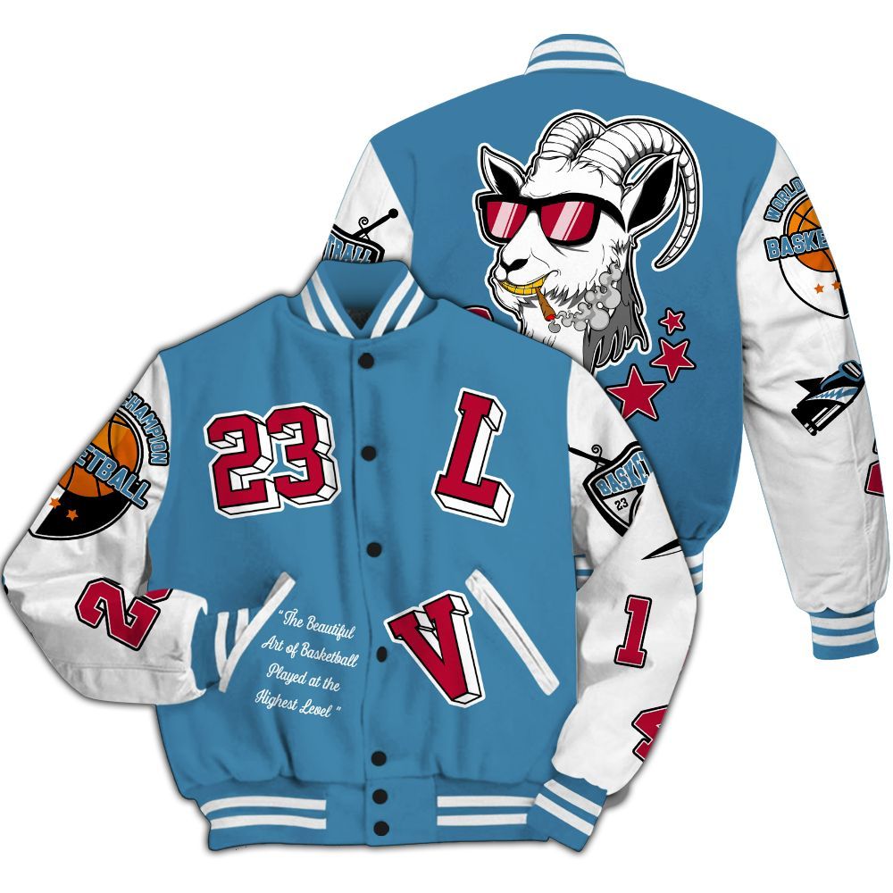 Varsity Jacket To Match GS Messy Room 4s - The GOAT Got Em Streetwear All Over Print