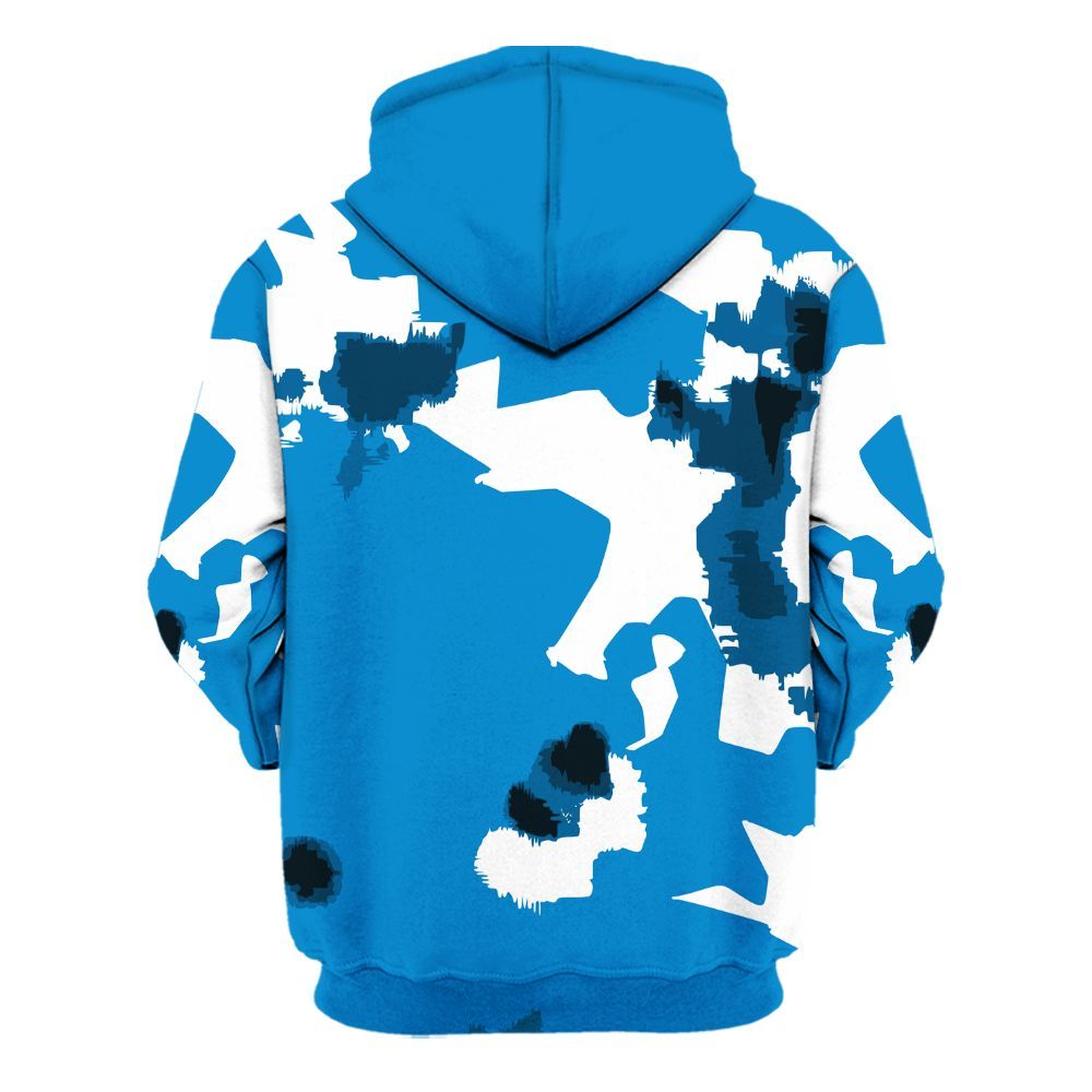 Hoodie To Match Industrial Blue 4s - Money Burn Retro Military Blue 4s Outfit All Over Print