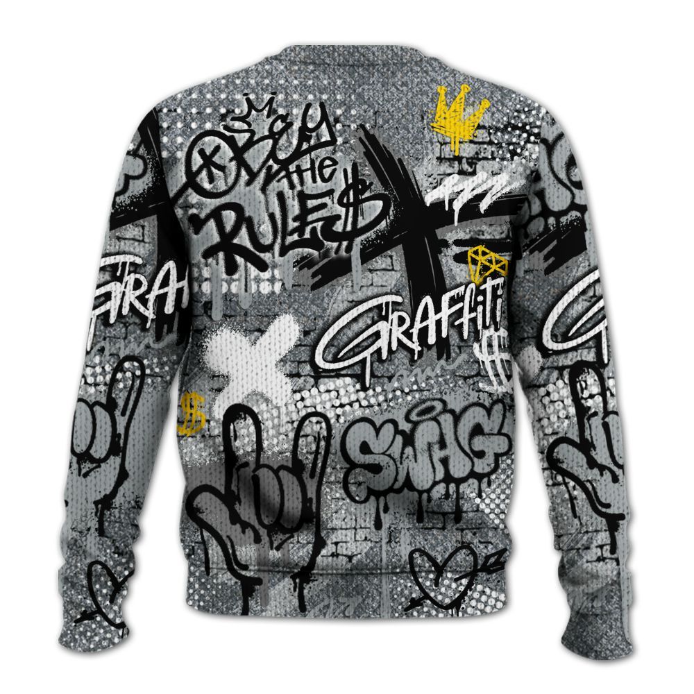 Knitted Sweater To Match Low CNY Year Of The Snake 11s - True It Real Graffiti Streetwear