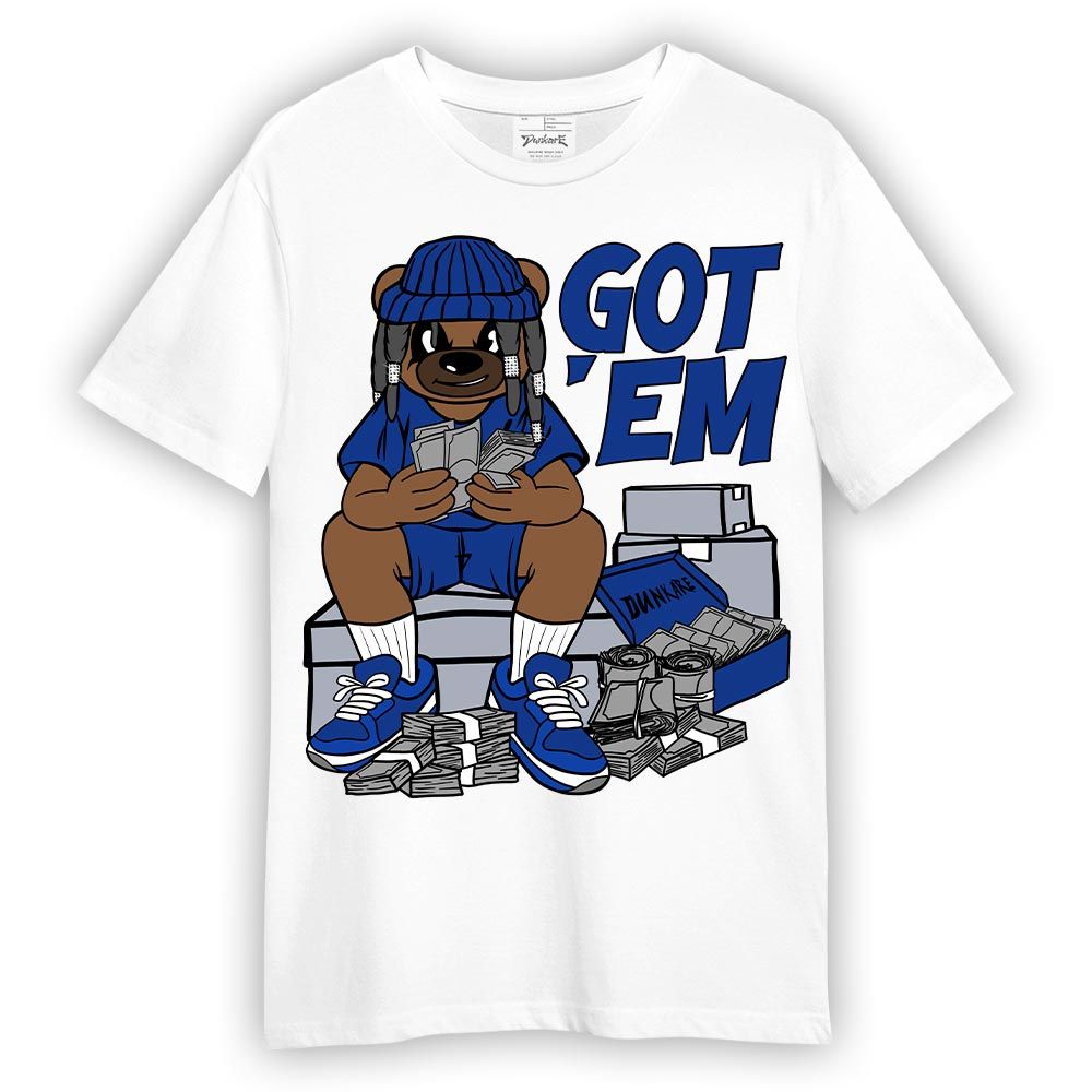 Shirt To Match Air Foamposite One Royal - Bagged It Bear Shirt Unisex