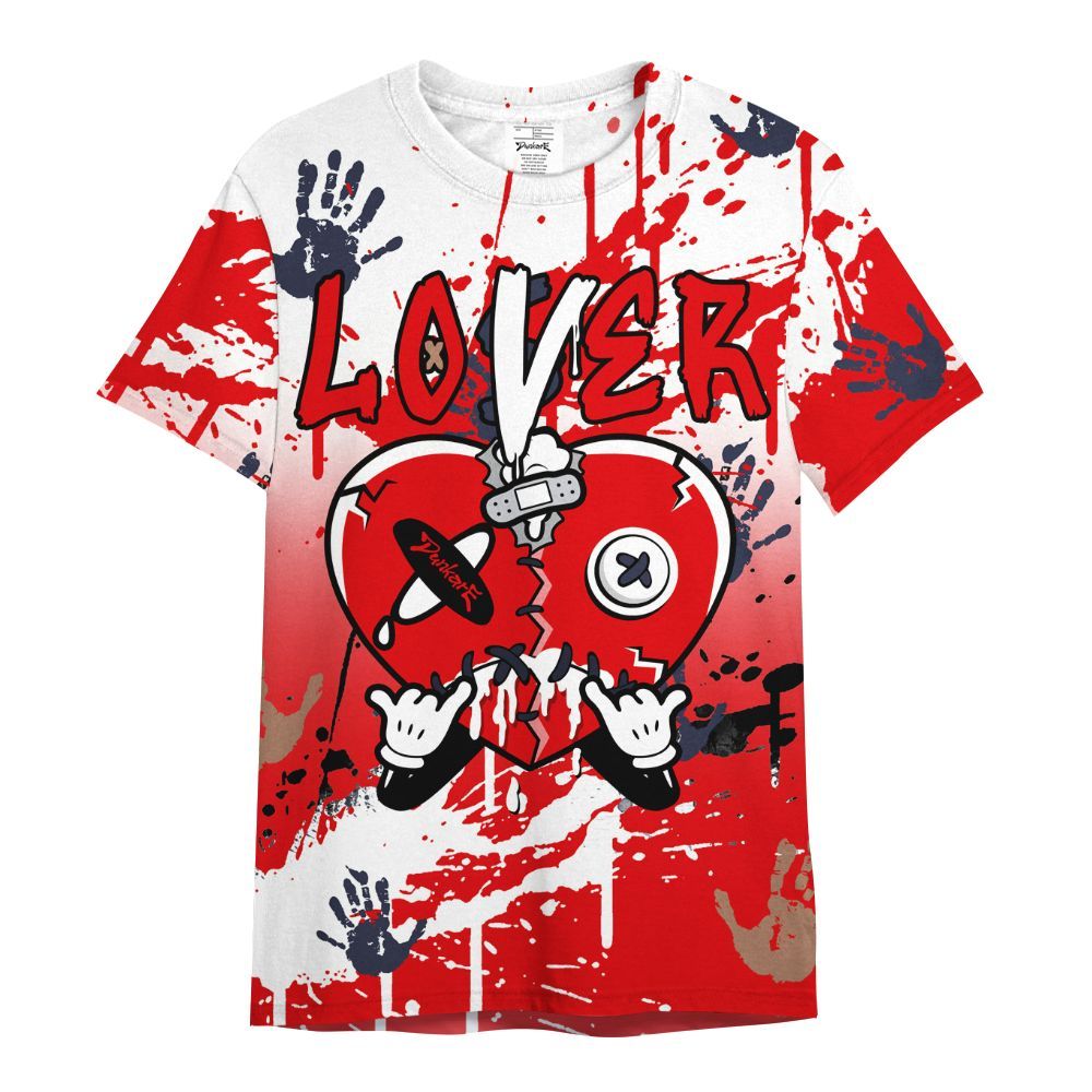 Shirt To Match Low OG Howard Bison 1s - Loser Lover Drip Heart All Over Print