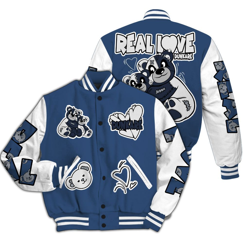 Varsity Jacket To Match Midnight Navy 4s - Sincere Fondness Bear All Over Print