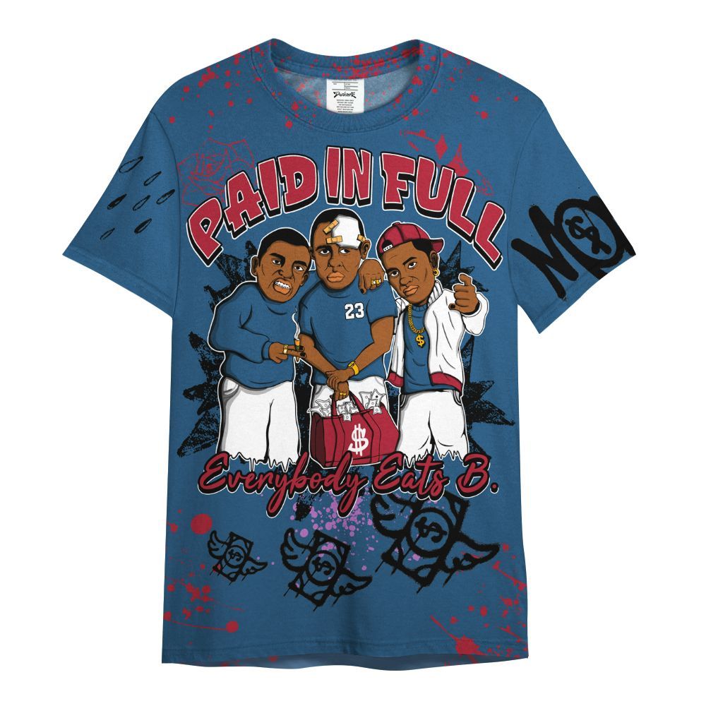 Shirt To Match Rare Air 3s - Everybody Paid In Full Crayon All Over Print
