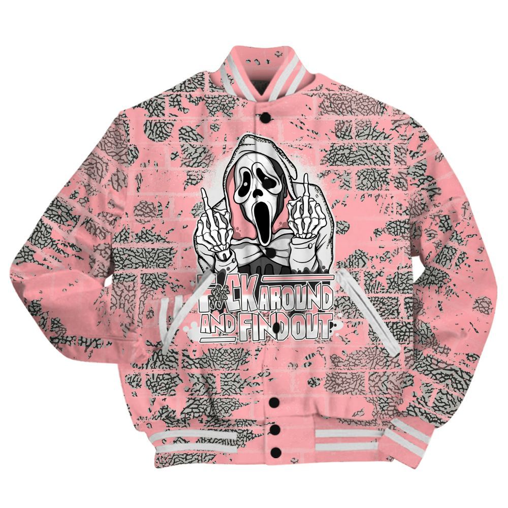 Varsity Jacket To Match Retro Wings 3s Shirt - F#CK And Find Out Graphic Halloween All Over Print