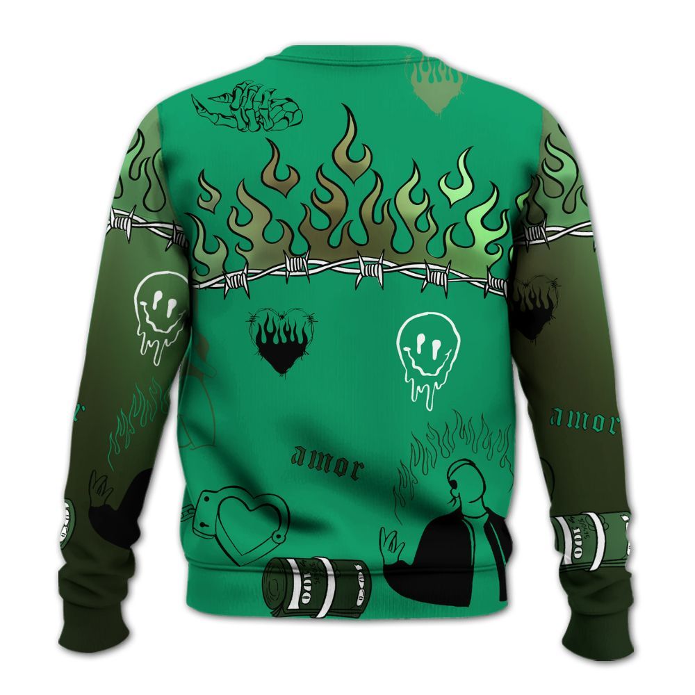 Sweatshirt To Match Foamposite Pro Pine Green 2025 - Snake Trust No One All Over Print