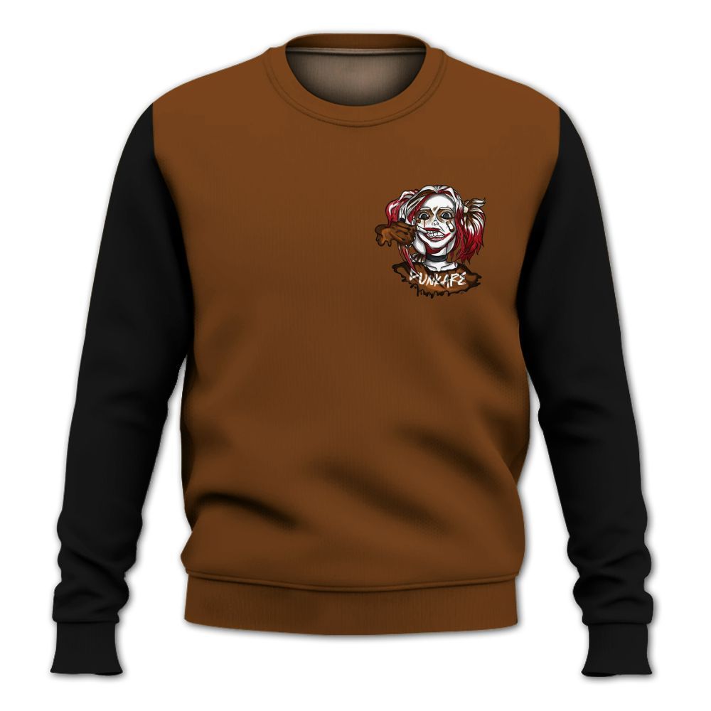 Sweatshirt To Match Archaeo Brown 5s - Custom Name Bad Girl HAHA All Over Print