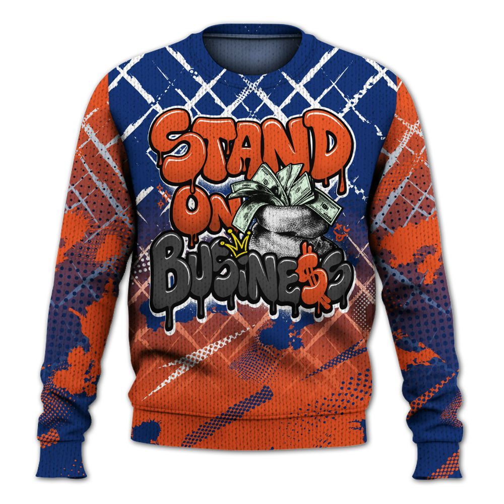 Knitted Sweater To Match Suede GS League - Halftone Stand Business Dripping