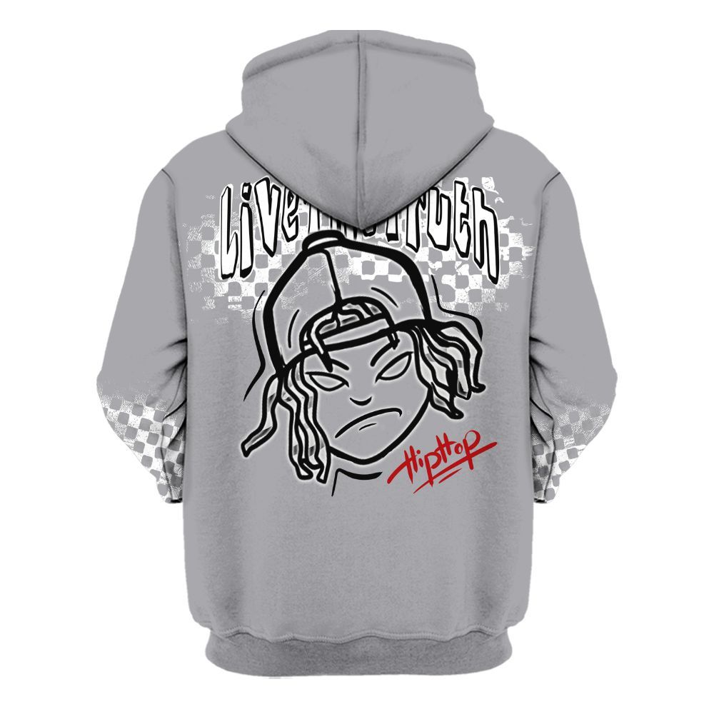 Hoodie To Match Cement Grey 3s - Feel Life Street Style All Over Print