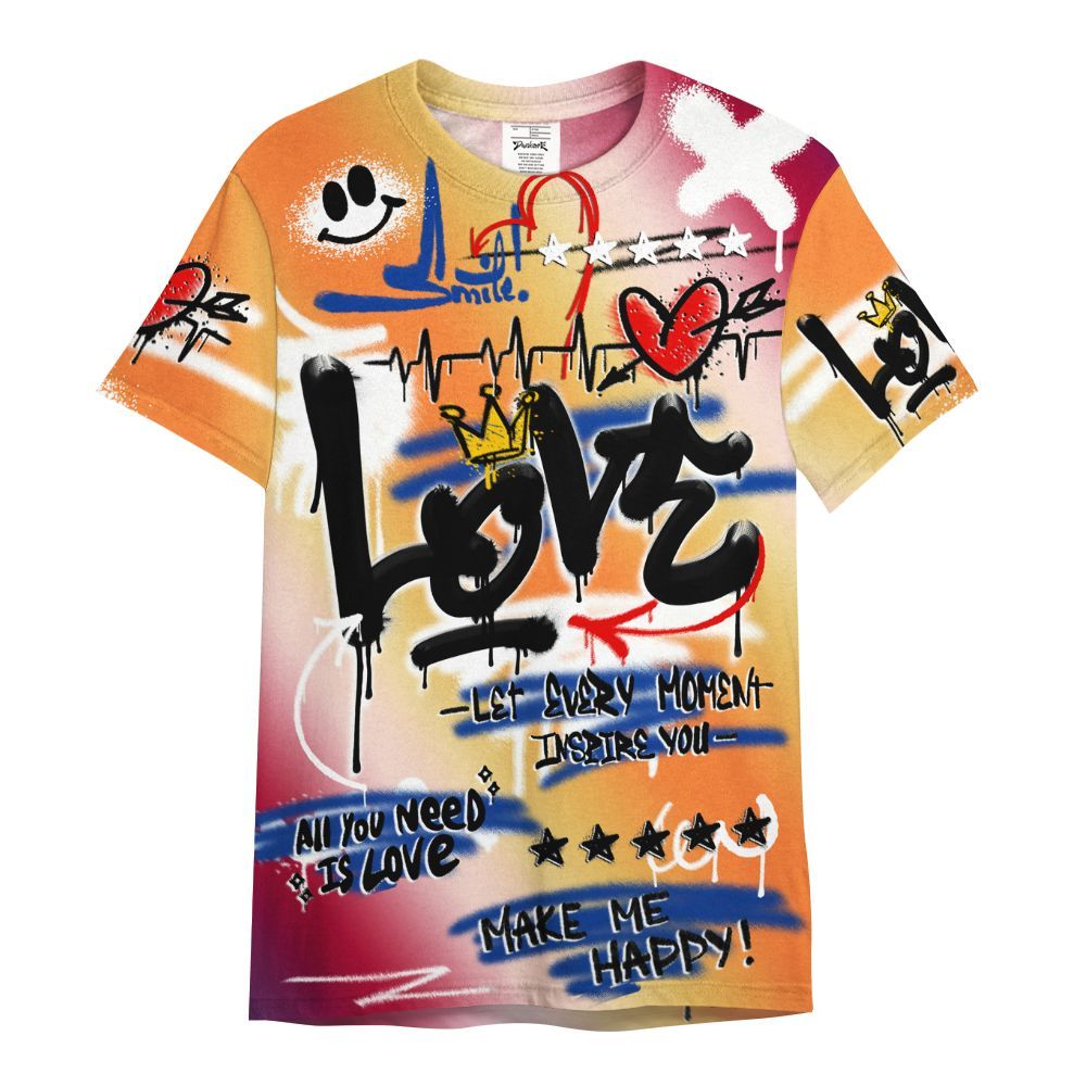 Shirt To Match Air Griffey Max Los Angeles 1s - Happy Love Beats Graffiti Streetwear All Over Print