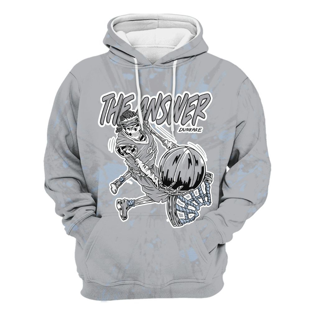Hoodie To Match Low OG Wolf Grey 1s - The Answer Skeleton Luxury All Over Print