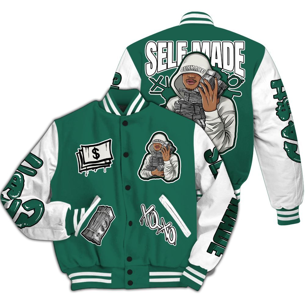 Varsity Jacket To Match Oxidized Green 4s - Selfmade Unique All Over Print