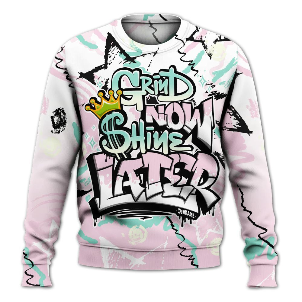 Sweatshirt To Match Retro Easter 5s - Grind Shine Later Drip All Over Print
