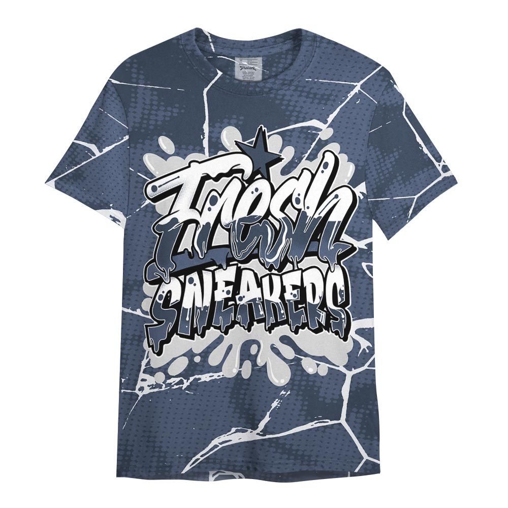 Shirt To Match Low Diffused Blue 11s - Fresh Shoe White Graphic Crack Shirt Unisex