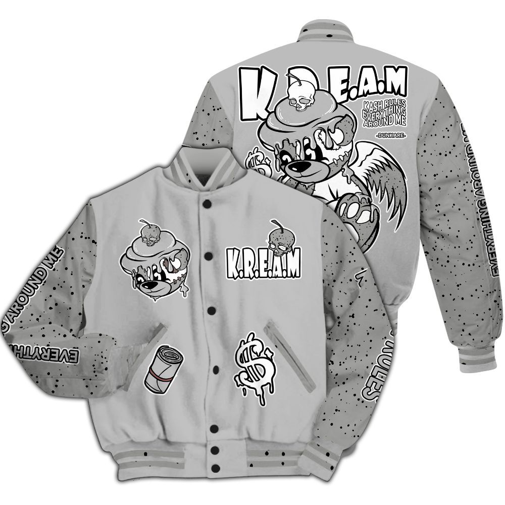 Varsity Jacket To Match Retro White Oreo 4s - Loot Bear All Over Print