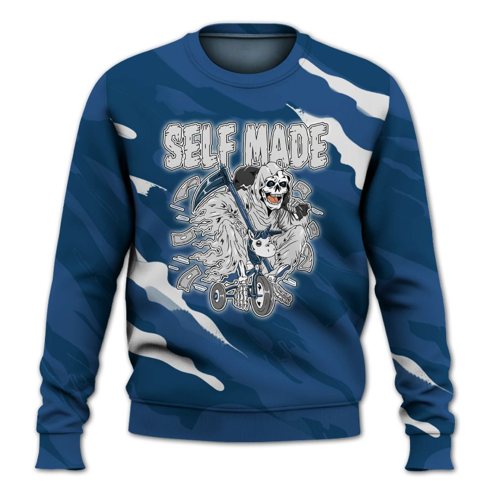 Sweatshirt To Match High OG Midnight Navy 1s - Self Make Skeleton Colored All Over Print