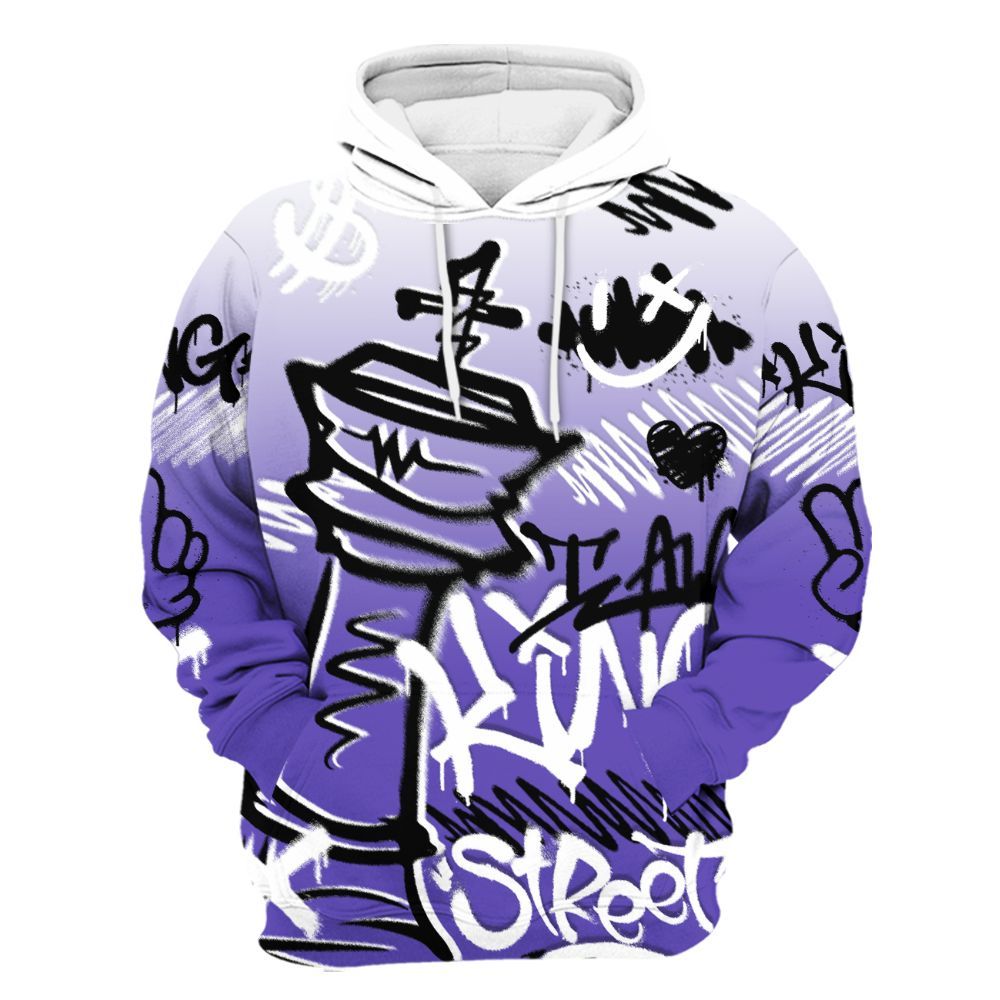 Hoodie To Match Field Purple 12s - Street King Chess Streetwear All Over Print