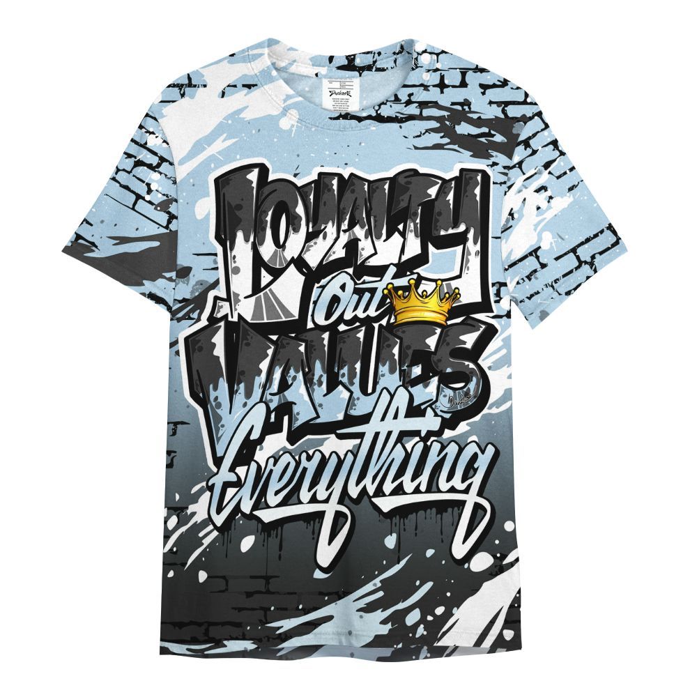 Shirt To Match Foamposite One Psychic Blue - Values Of Loyalty All Over Print