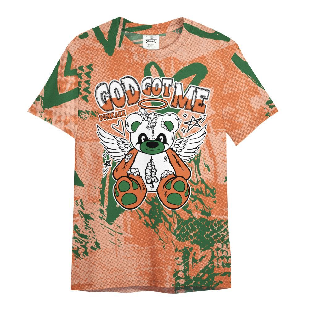 Shirt To Match Low Miami 5s - Gods Guides Me Bear Heart Grunge All Over Print