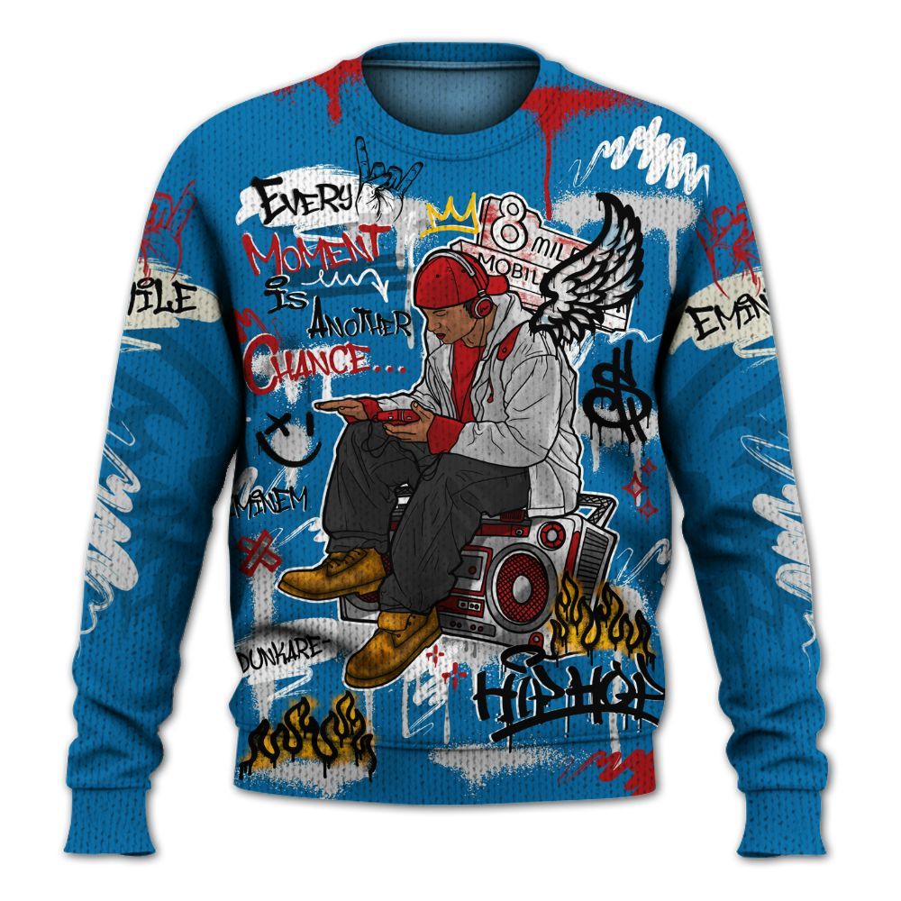 Sweater To Match Rare Air 3s - 8Mile Movie Graffiti Graphic