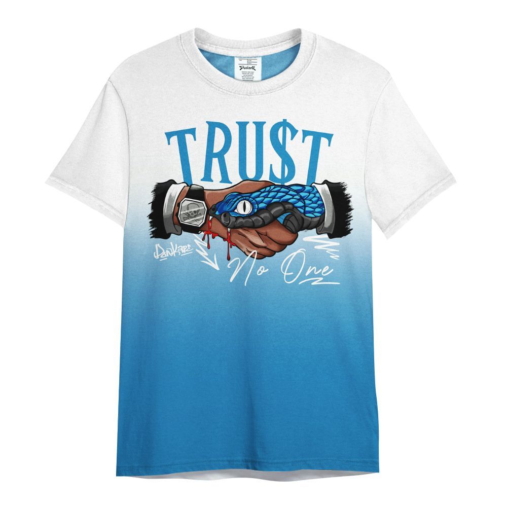 Shirt To Match Retro University Blue 9s - Snake Trust No One Drip All Over Print