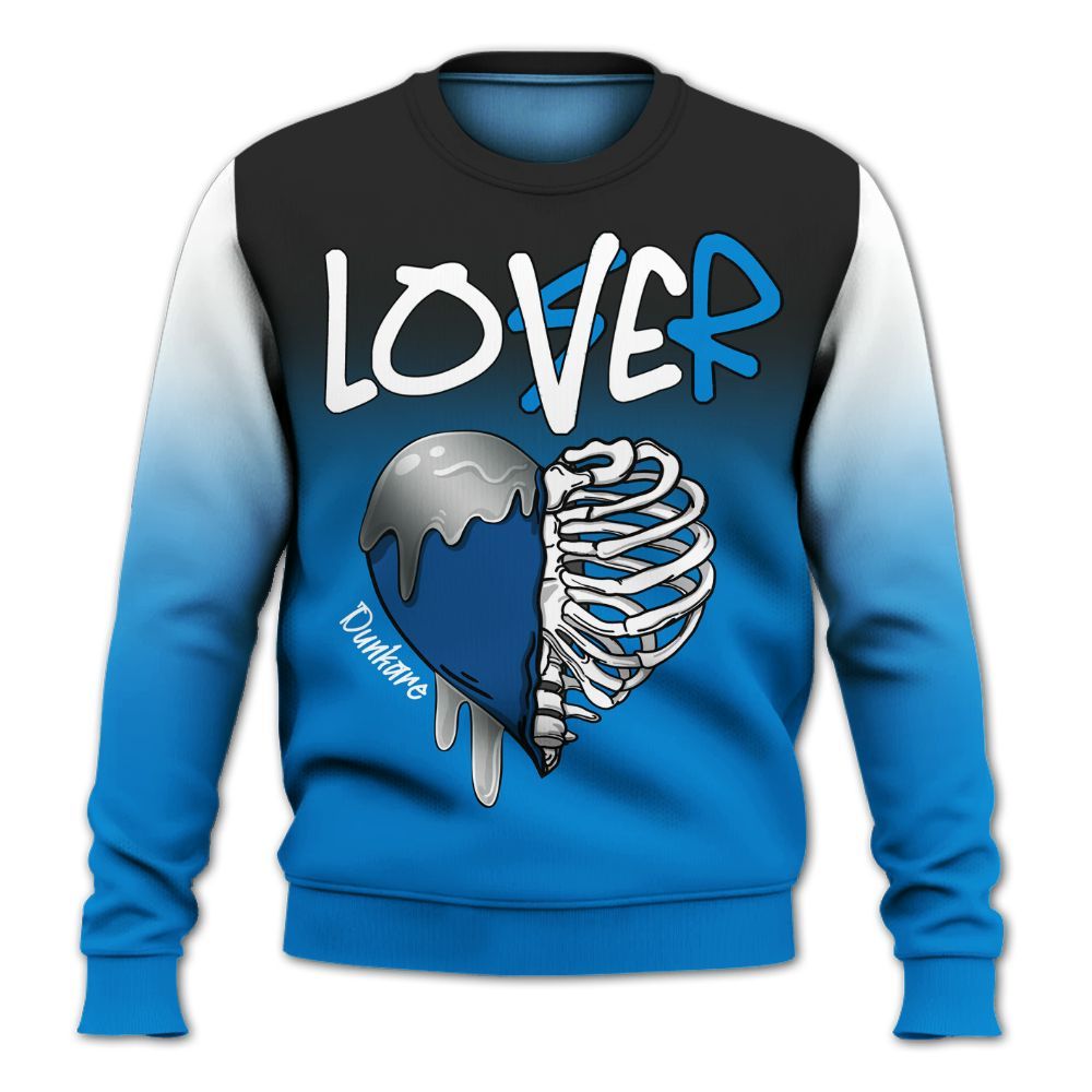 Sweatshirt To Match High OG FragmentxULA White Black 1s - Loser Lover Dripping All Over Print