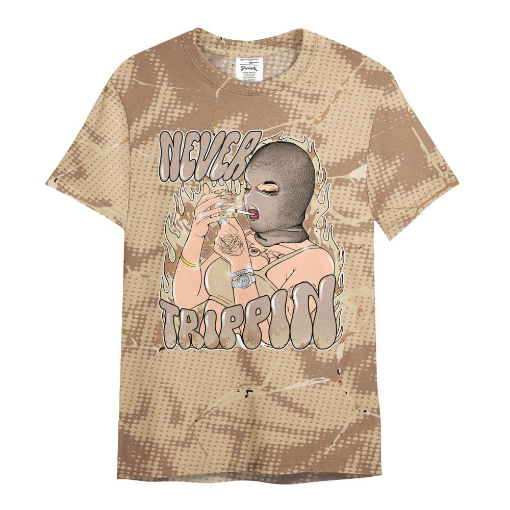 Shirt To Match Desert Camo 3s - Ne'er Trippin' Unique Crack All Over Print