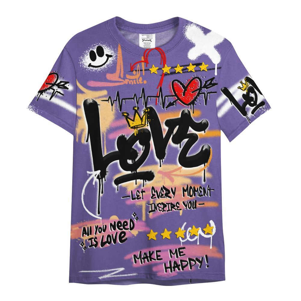 Shirt To Match Book Sunset 1s - Happy Love Beats Graffiti Streetwear All Over Print