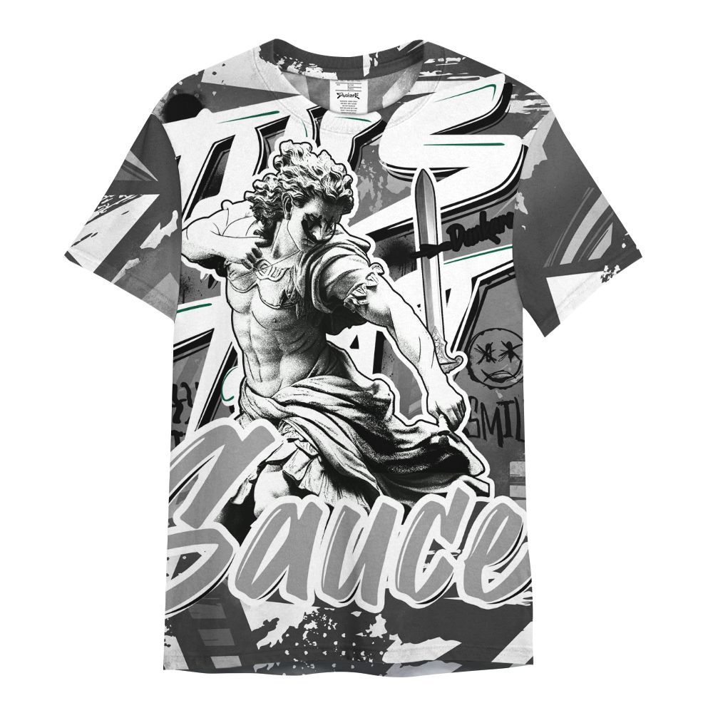 Shirt To Match Black Wolf Grey 12s - This That Sauce Retro All Over Print