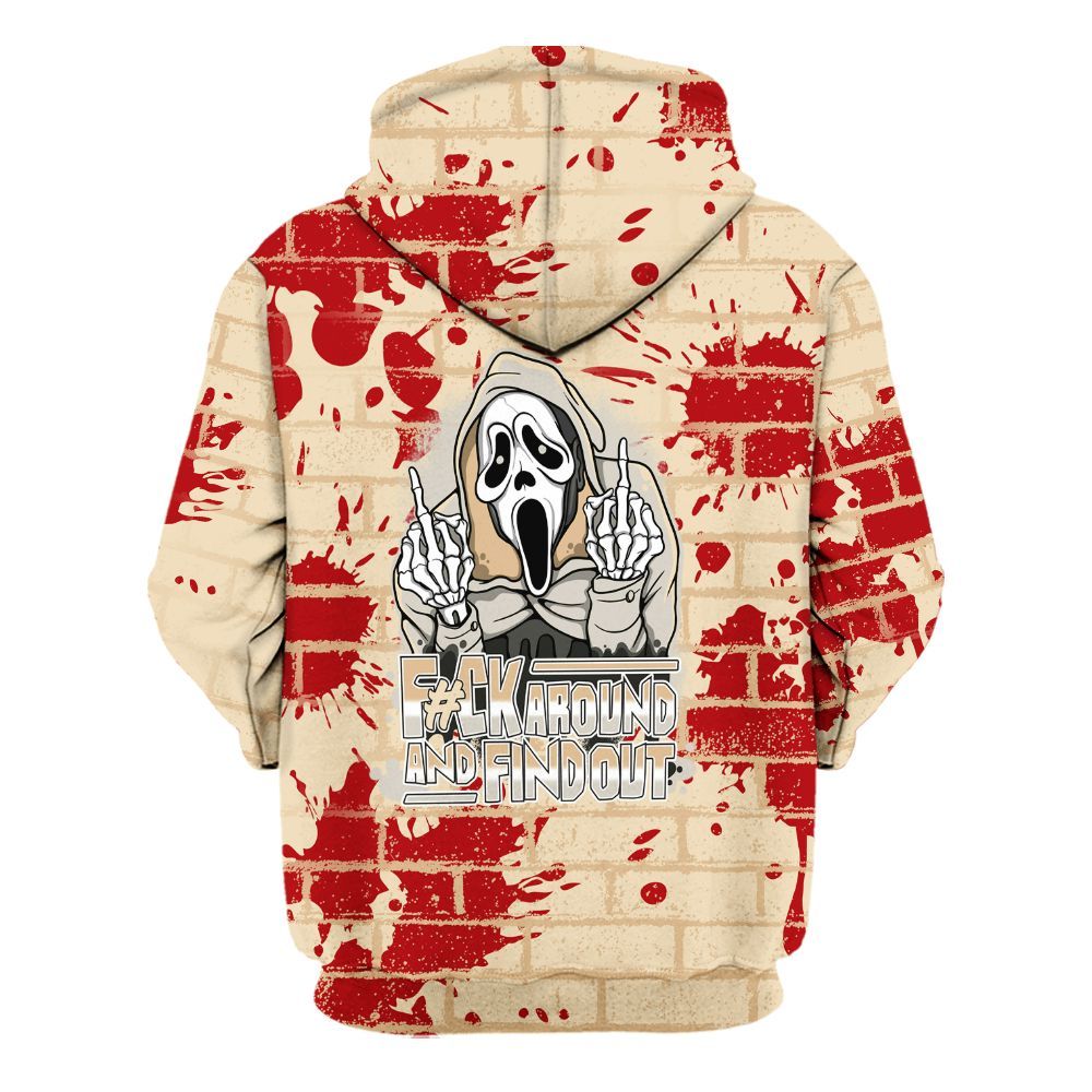 Hoodie To Match Dunk Low Strawberry Waffle - F#CK And Find Out Graphic Halloween All Over Print