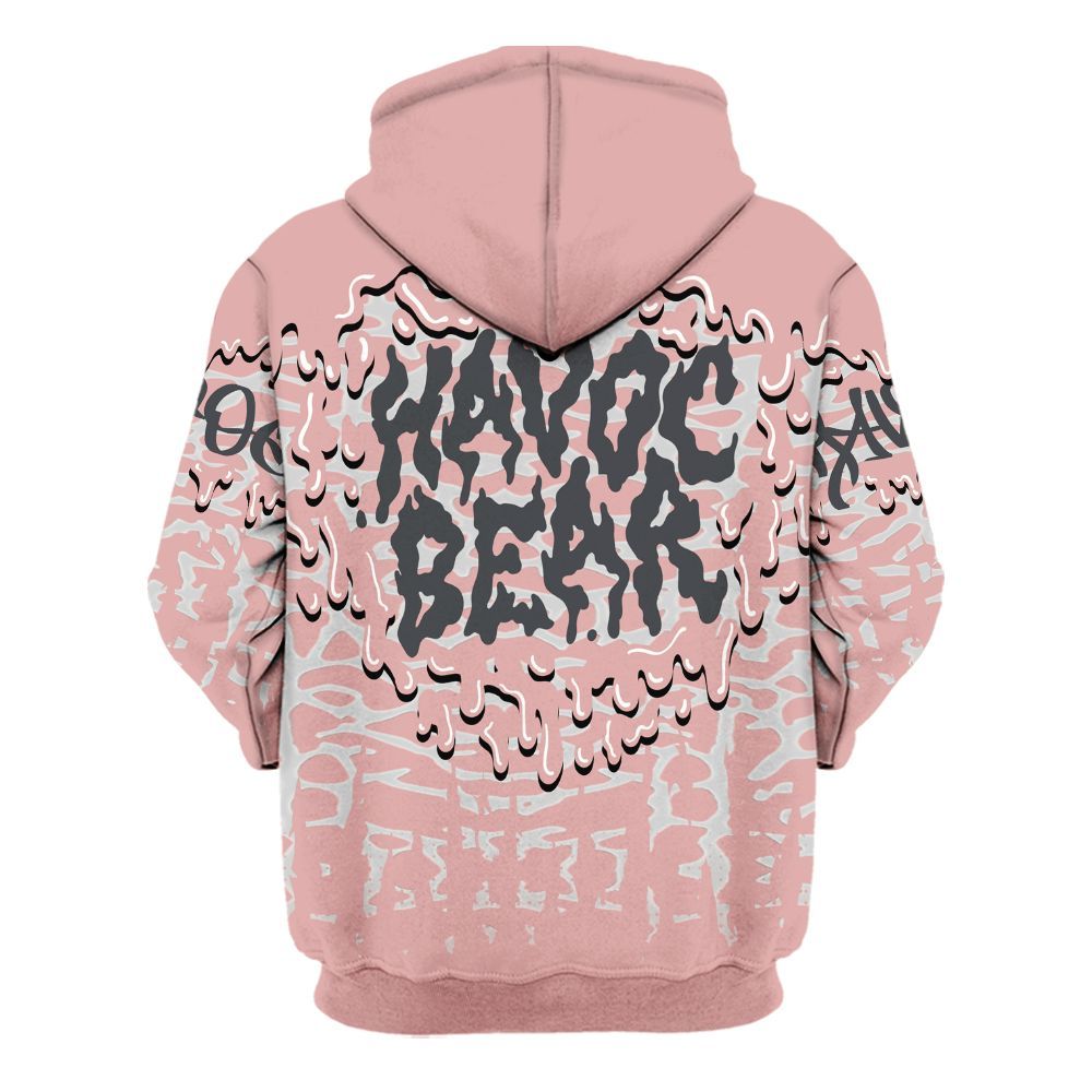 Hoodie To Match Red Stardust 3s - Havok Bear Dripping All Over Print