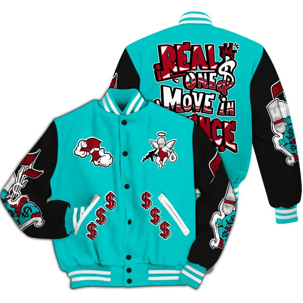 Varsity Jacket To Match Air Griffey Max 1 Freshwater - Ones Move In Silence Graphic All Over Print