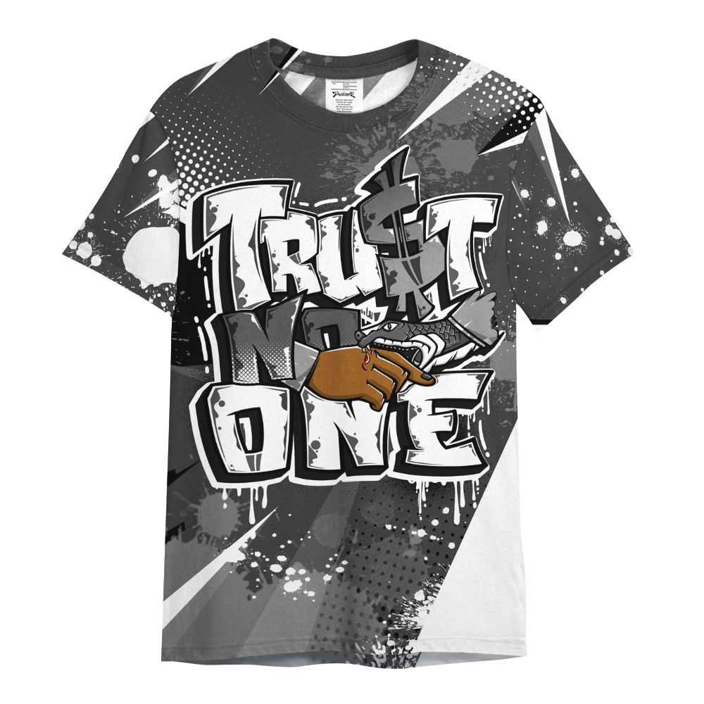 Shirt To Match White Thunder 4s - Poly Trust No One Dripping All Over Print