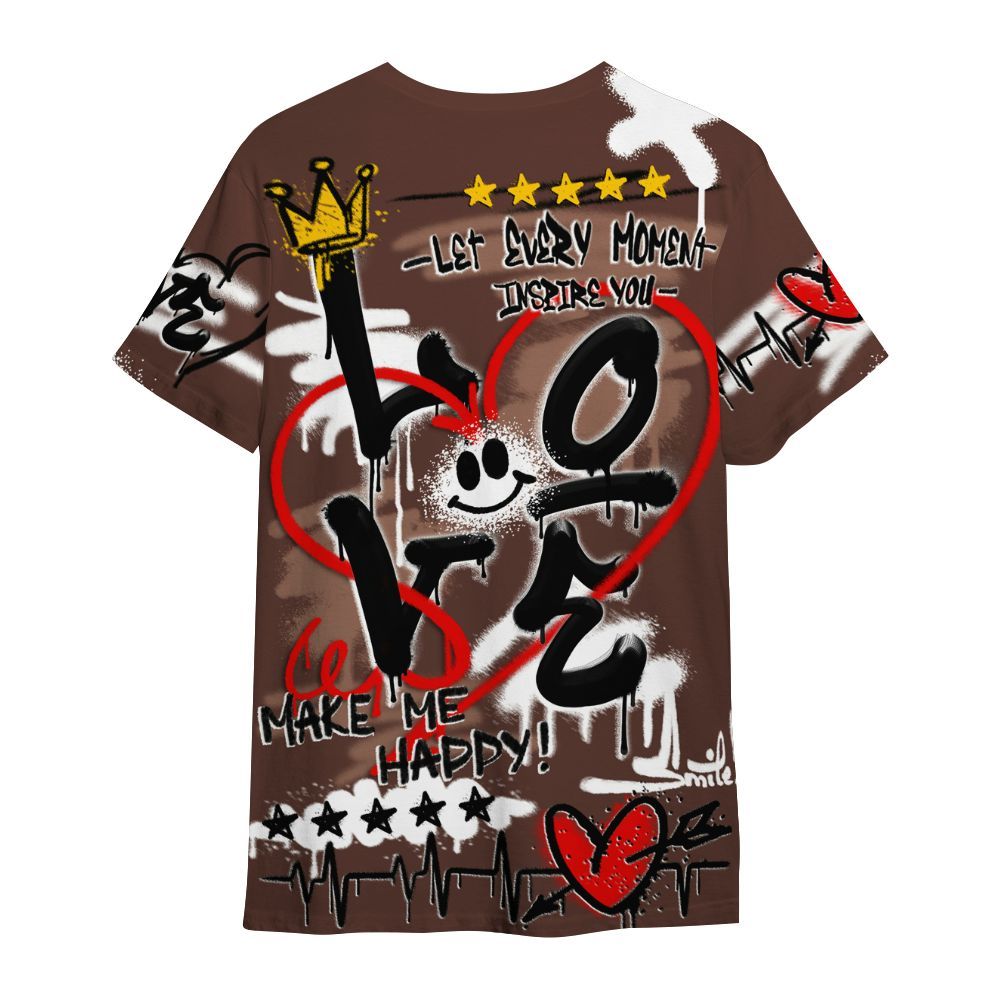 Shirt To Match KD 4 Christmas - Happy Love Beats Graffiti Streetwear All Over Print