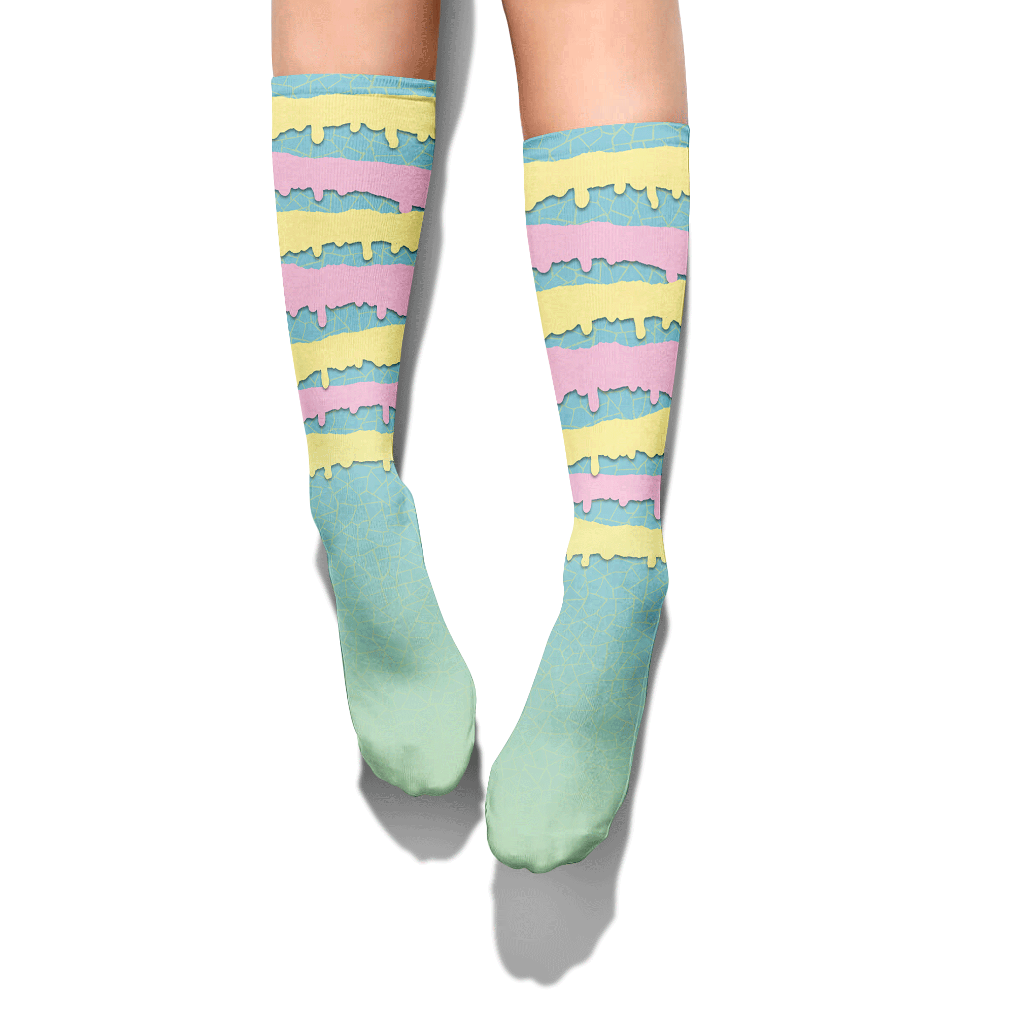 Sock To Match SB Dunk Low Visty - Dripping Stripe Graphic Unisex