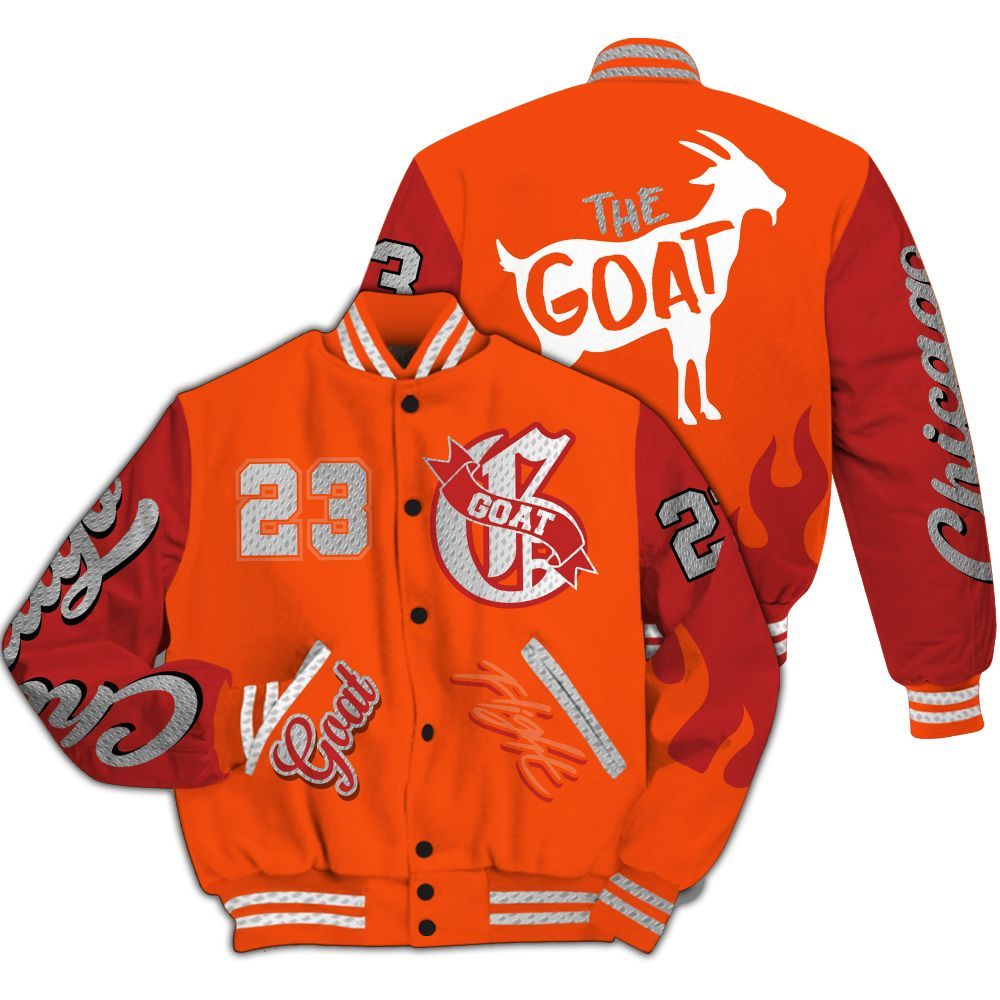 Varsity Jacket To Match Kobe 6 Protro Total Orange - The G.O.A.T Streetwear All Over Print
