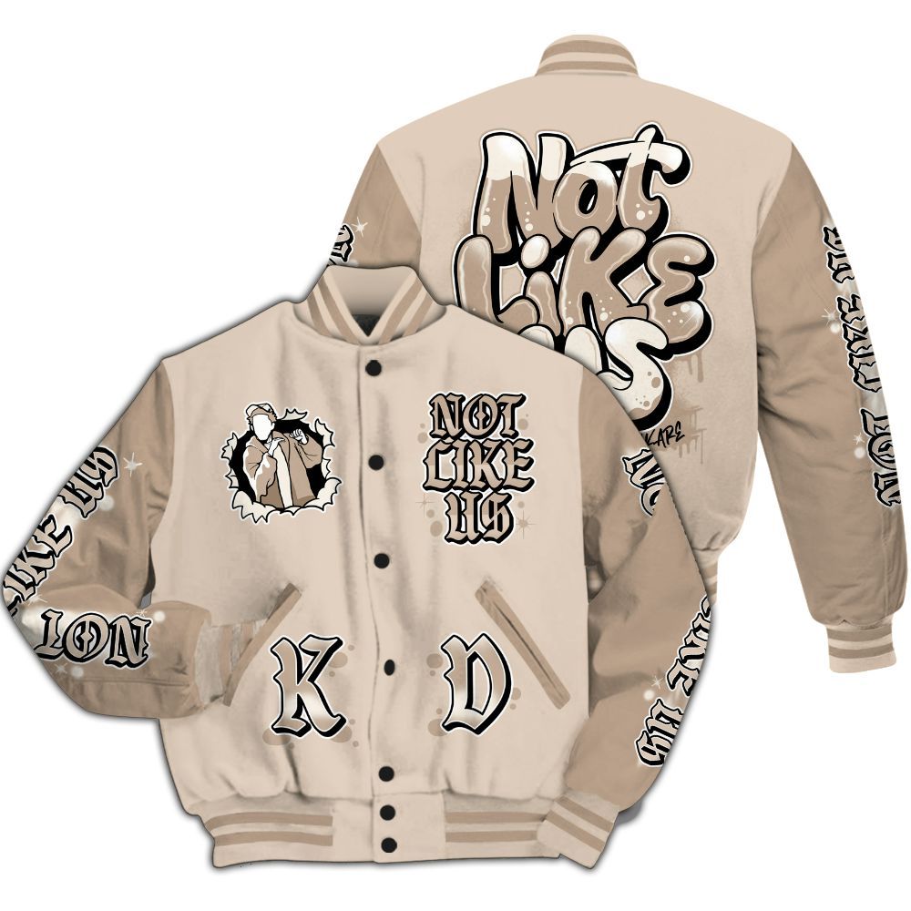 Varsity Jacket To Match Untouchable And Moments Cream - None Like Us Graphic All Over Print