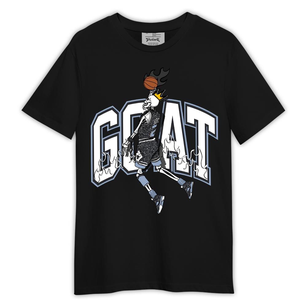 Shirt To Match Reverse Black White 6s - G.O.A.T Skeleton Fire Shirt Outfit