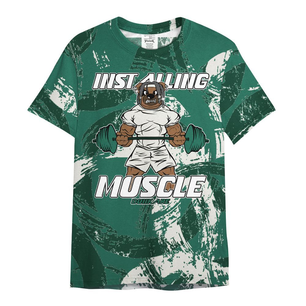 Shirt To Match Oxidized Green 4s - Installing Muscle Bear Circle Slpash All Over Print