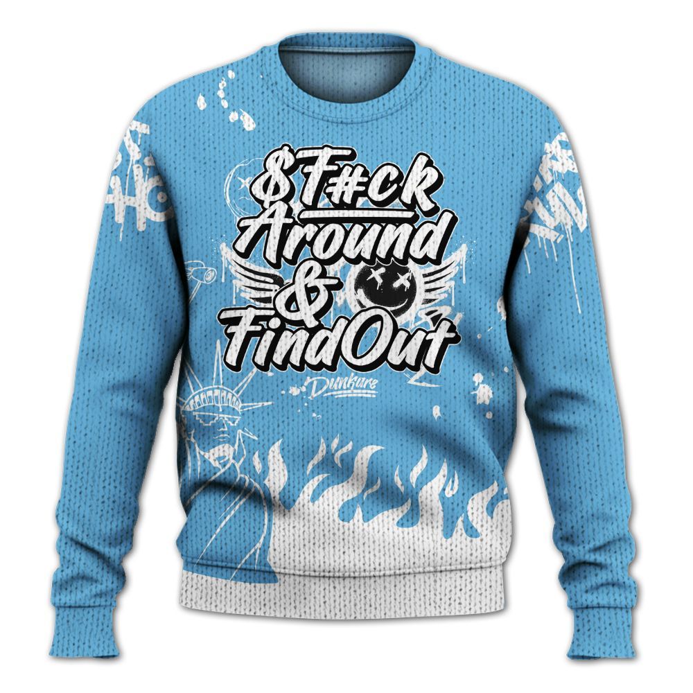 Knitted Sweater To Match Melo 12s - Graphic Fck Around Find Out